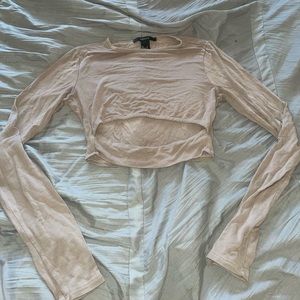 forever 21 tan croptop